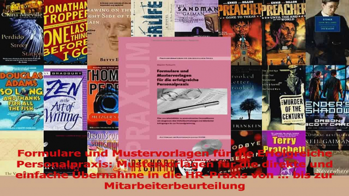 Lesen  Formulare und Mustervorlagen für die Erfolgreiche Personalpraxis Mustervorlagen für die Ebook Frei