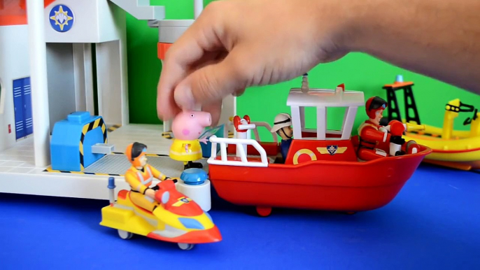 fireman sam toys NEW Fireman Sam Episode Titan Fire Boat Peppa pig Pontypandy Rescue centre