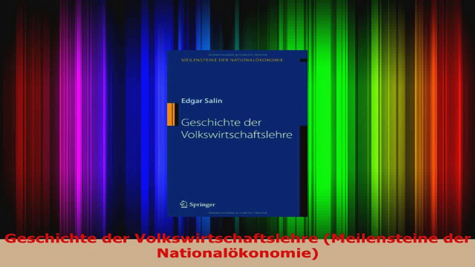 Lesen  Geschichte der Volkswirtschaftslehre Meilensteine der Nationalökonomie PDF Online