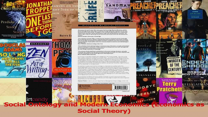 Download  Social Ontology and Modern Economics Economics as Social Theory Ebook Free