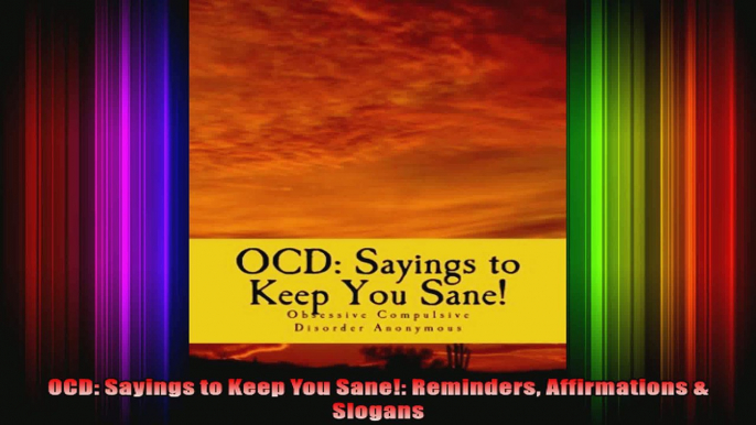 OCD Sayings to Keep You Sane Reminders Affirmations  Slogans