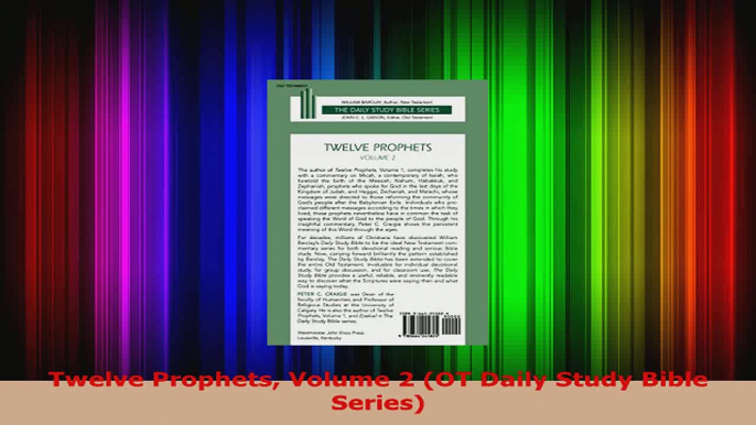 Read  Twelve Prophets Volume 2 OT Daily Study Bible Series EBooks Online