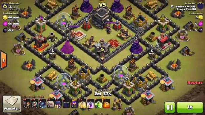 3 Stars Clan War (TH9 VS TH9)- GOWIWIPE Attack Strategy Clash of Clans for Town Hall 9