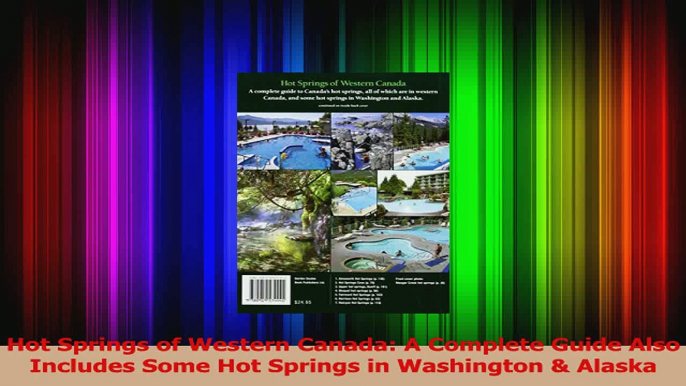 PDF Download  Hot Springs of Western Canada A Complete Guide Also Includes Some Hot Springs in PDF Full Ebook
