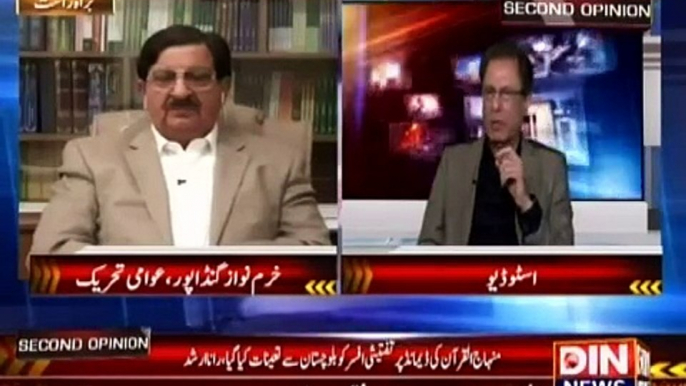 Khurram Nawaz Gandapur with Abdul Quddoos on Din News in Second Opinion - 19 December 2015