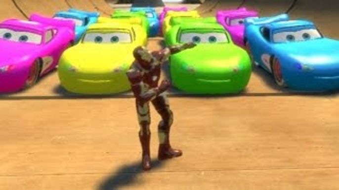 Ironman Children Colors Car Superhero Avengers Disney Songs Flash Mc Queen Lightning Cars