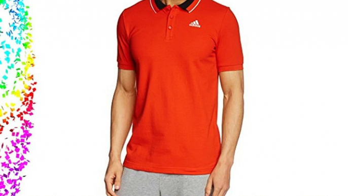 adidas Essentials Men's Polo Shirt Orange Bold Orange/White Size:Small