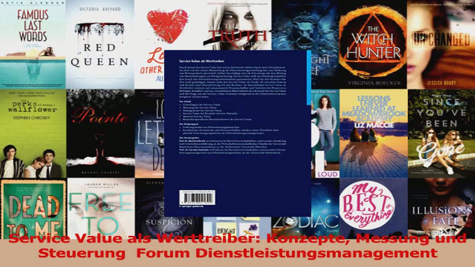 Lesen  Service Value als Werttreiber Konzepte Messung und Steuerung  Forum Ebook Frei