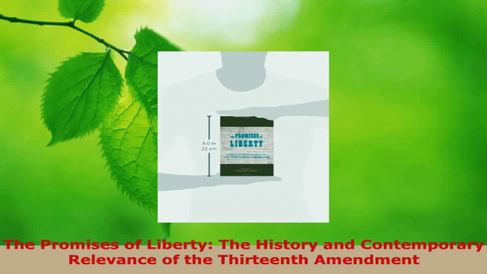 Read  The Promises of Liberty The History and Contemporary Relevance of the Thirteenth EBooks Online