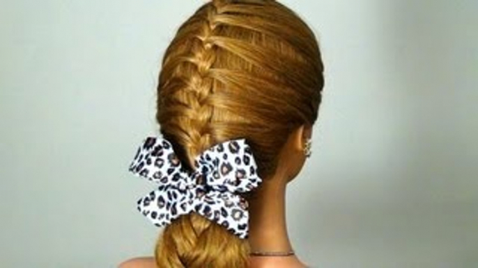 Прическа на каждый день с плетением! Braided hairstyle for e