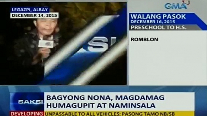 Saksi: Malaking bahagi ng probinsya, walang suplay ng kuryente inclus sa bagyong Nona