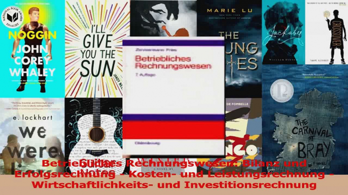 Download  Betriebliches Rechnungswesen Bilanz und Erfolgsrechnung  Kosten und Leistungsrechnung  Ebook Online