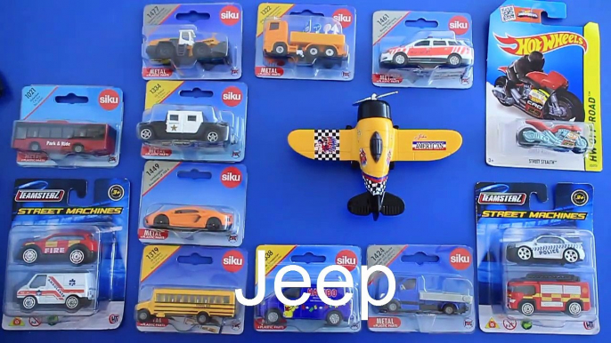 Learning Street Vehicles Names and Sounds for kids with Siku Toys 2016 Cars and Trucks