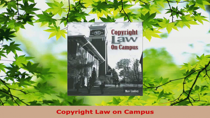 PDF Download  Copyright Law on Campus Read Online