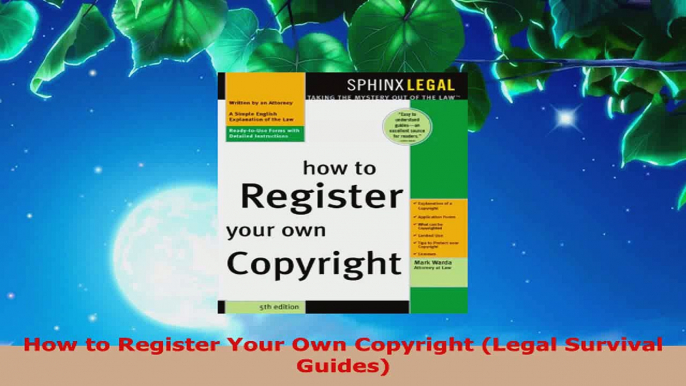 PDF Download  How to Register Your Own Copyright Legal Survival Guides Read Online