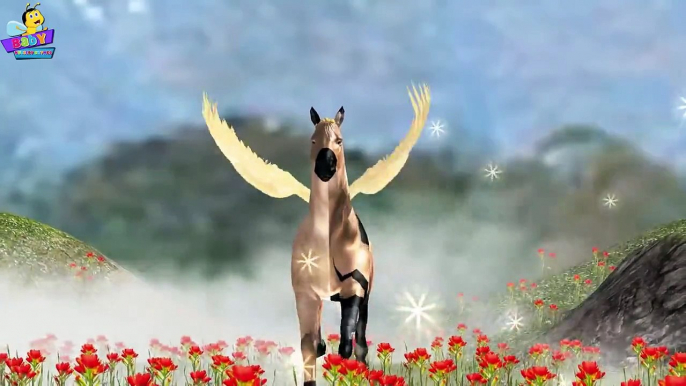 Flying Horse Finger Family 3D | Animals Cartoons Finger Family Children Nursery Rhymes