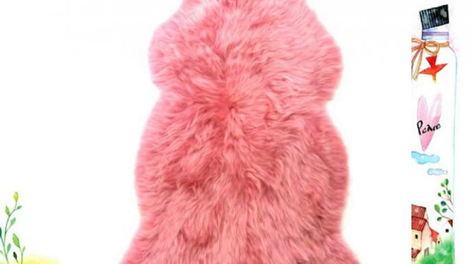 Genuine Large Candy Floss Pink Sheepskin Rug by Indigo Silk