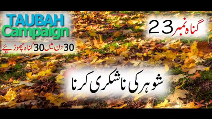 Gunnah # 23 Shohar (Husband) ki Na Shukri Karna . Mufti Tariq Masood