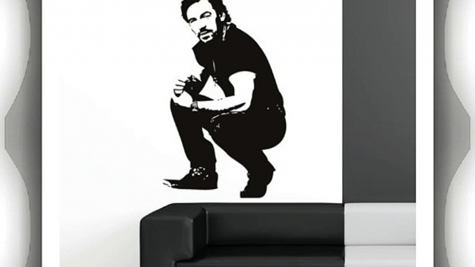 Bruce Springstein Wall Sticker Icon Wall Decal Art available in 5 Sizes and 25 Colours X-Large