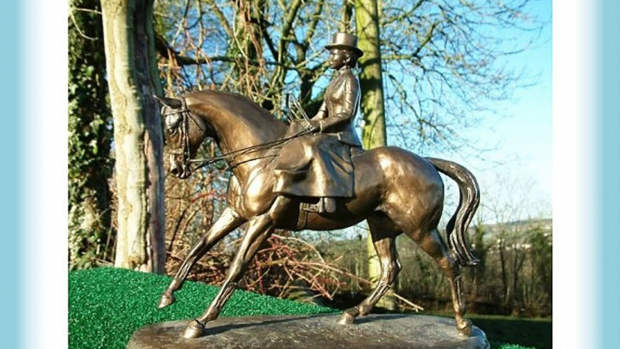 Harriet Glen (441) Stunning Bronze of Lady Riding Side-Saddle