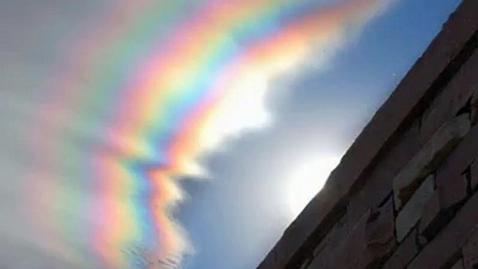 'Fire rainbows' are a rare phenomenon that only occur when the Sun is higher than 58° above the horizon and its light passes through cirrus clouds made of ice crystals