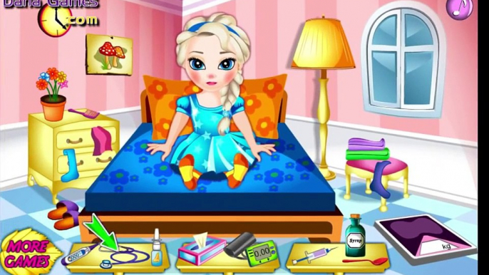 elsa Disney Frozen Princess Elsa Flu Doctor Game for Girls - Frozen Games peppa