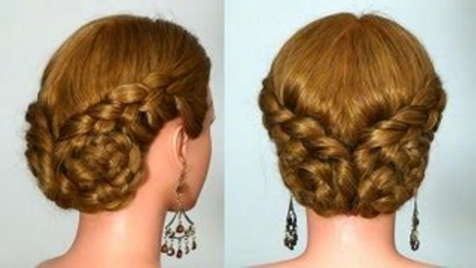 Прическа с плетением на каждый день. Braided hairstyle for e