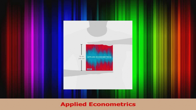 PDF Download  Applied Econometrics Download Full Ebook