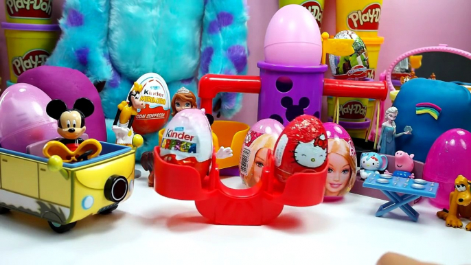 Barbie Surprise eggs Peppa PIg Play Doh Tom and Jerry Cars 2 Frozen egg