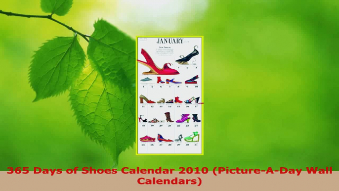 Read  365 Days of Shoes Calendar 2010 PictureADay Wall Calendars PDF Online