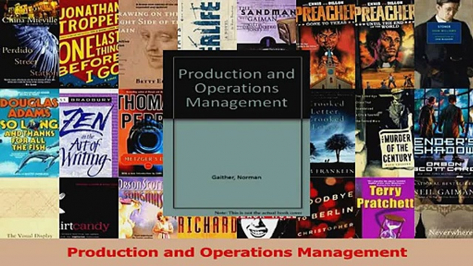 PDF Download  Production and Operations Management Read Full Ebook