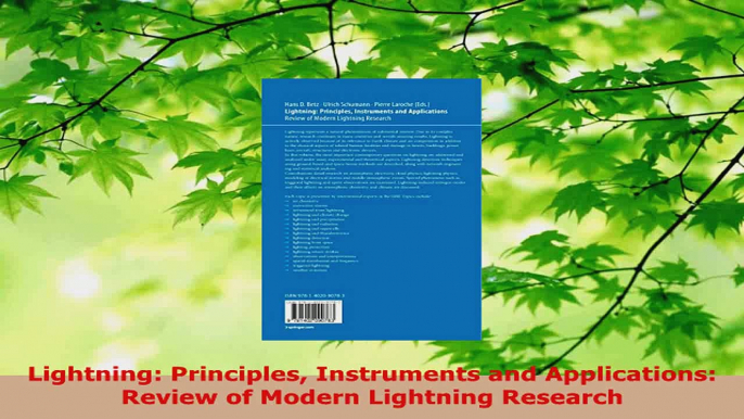 PDF Download  Lightning Principles Instruments and Applications Review of Modern Lightning Research Read Online