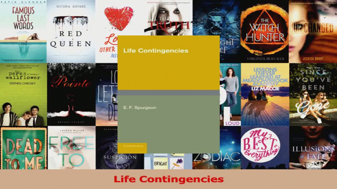 PDF Download  Life Contingencies Download Online