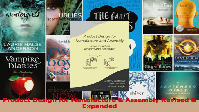 PDF Download  Product Design for Manufacture  Assembly Revised  Expanded Download Online