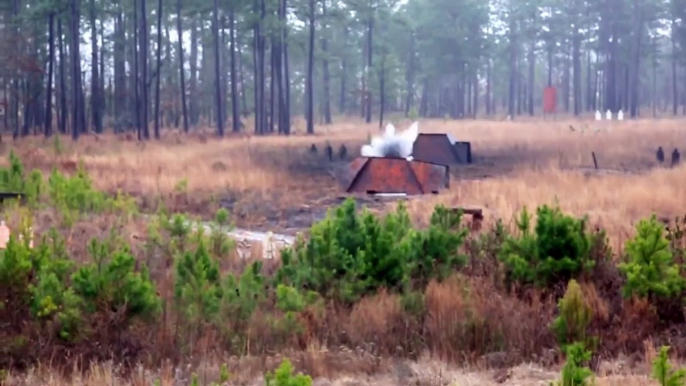 US Marines Shooting the Powerfull M203 Grenade Launcher With Perfect Hits