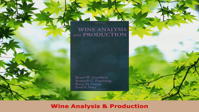 Read  Wine Analysis  Production PDF Free