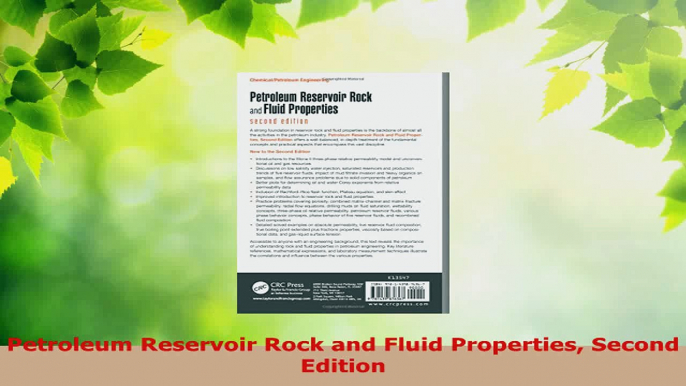 Read  Petroleum Reservoir Rock and Fluid Properties Second Edition PDF Online