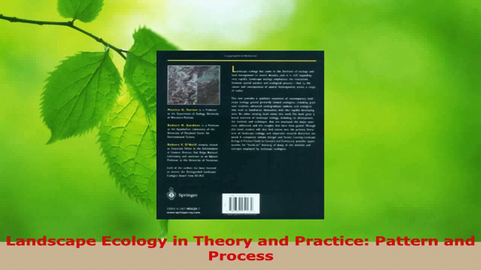 Read  Landscape Ecology in Theory and Practice Pattern and Process PDF Online