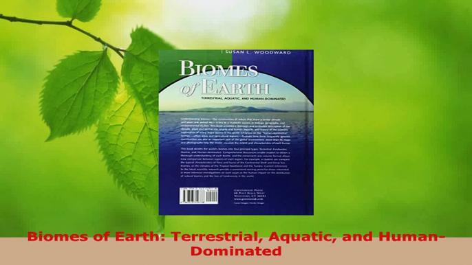 Download  Biomes of Earth Terrestrial Aquatic and HumanDominated Ebook Free