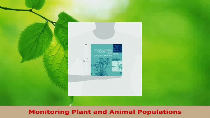 Read  Monitoring Plant and Animal Populations Ebook Free