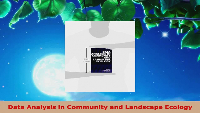 Read  Data Analysis in Community and Landscape Ecology Ebook Free