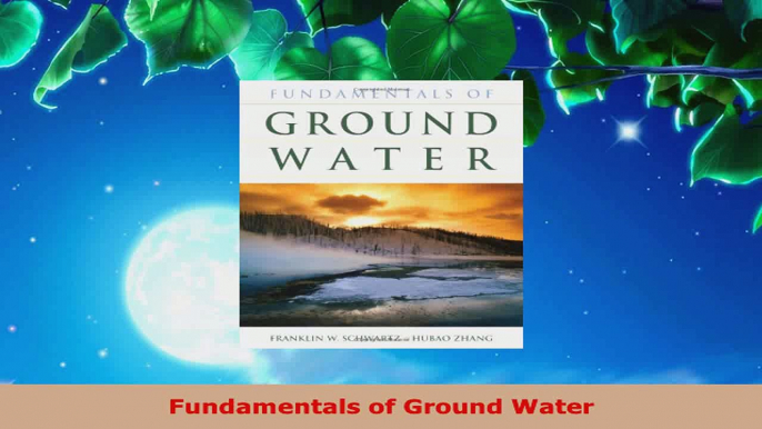 PDF Download  Fundamentals of Ground Water Download Online