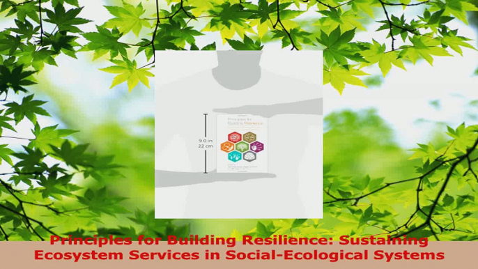 PDF Download  Principles for Building Resilience Sustaining Ecosystem Services in SocialEcological Download Online