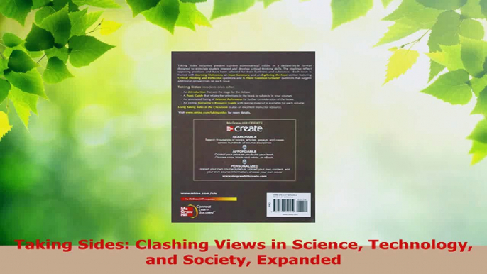 PDF Download  Taking Sides Clashing Views in Science Technology and Society Expanded Read Online