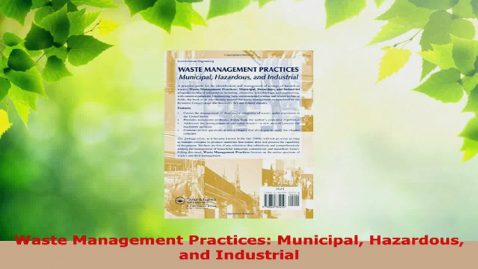 PDF Download  Waste Management Practices Municipal Hazardous and Industrial Read Full Ebook