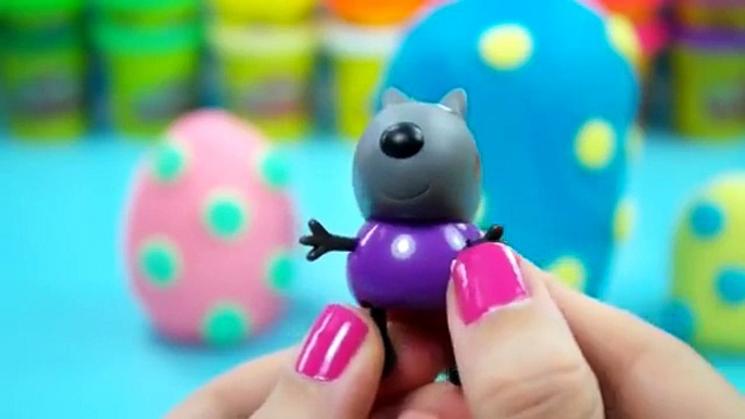 PLAYDOUGH surprise eggs Play doh peppa pig opening peppa toys egg surprise playdoh PLAY DOH TOYS