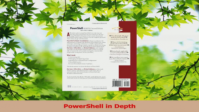 PDF Download  PowerShell in Depth PDF Full Ebook