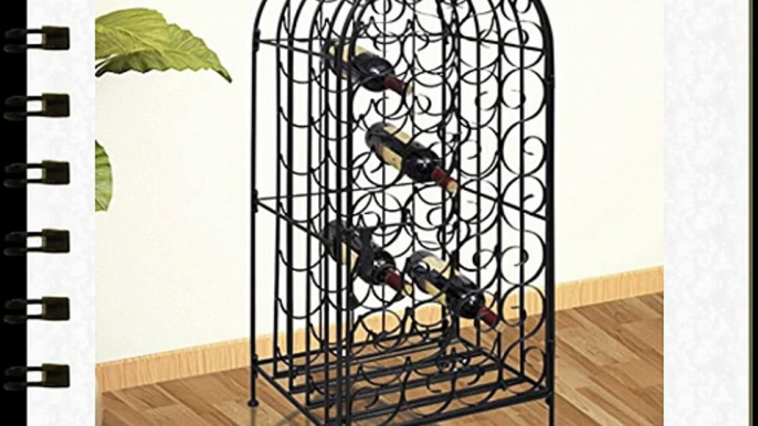 Metal Wine Cabinet Rack Wine Stand for 35 Bottles