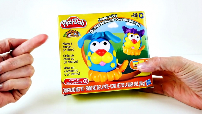 Play Doh Shape-A-Pet Puppy Dog + Cat Learn How To Make Playdough Animals DCTC Toy Videos