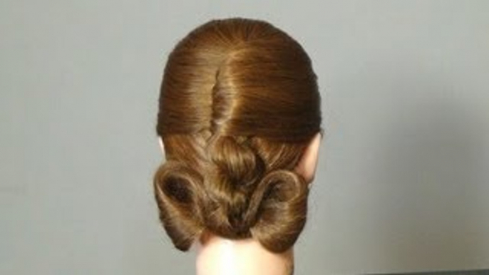 Вечерняя прическа на средние волосы. Hairstyles for medium